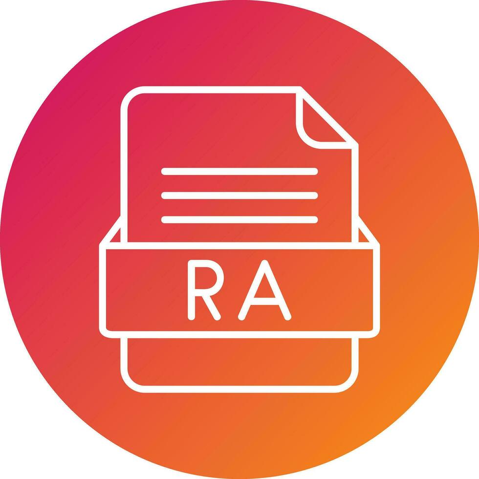 RA File Format Vector Icon