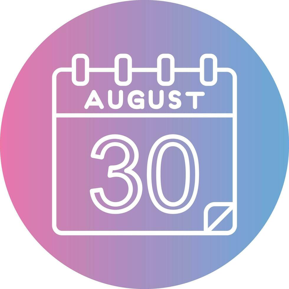 30 August Vector Icon