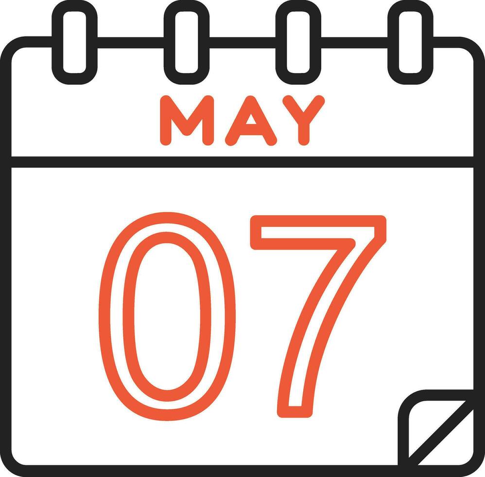 7 May Vector Icon