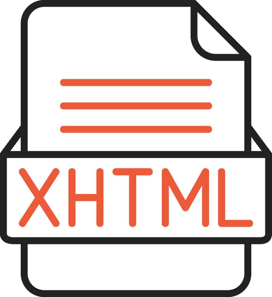 XHTML File Format Vector Icon