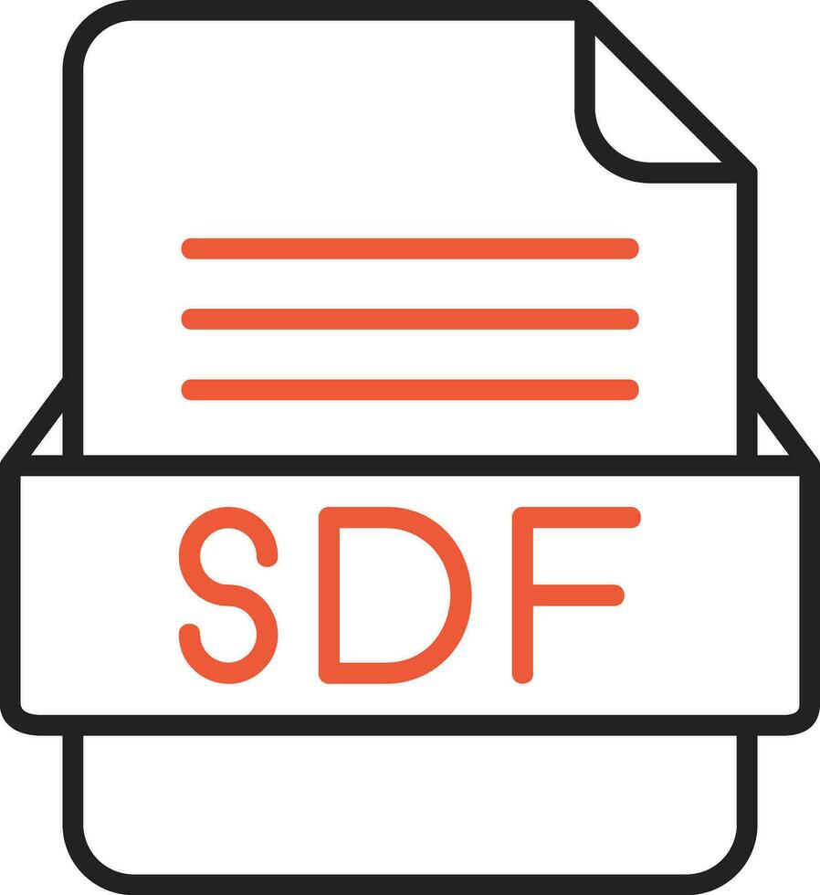 sdf archivo formato vector icono