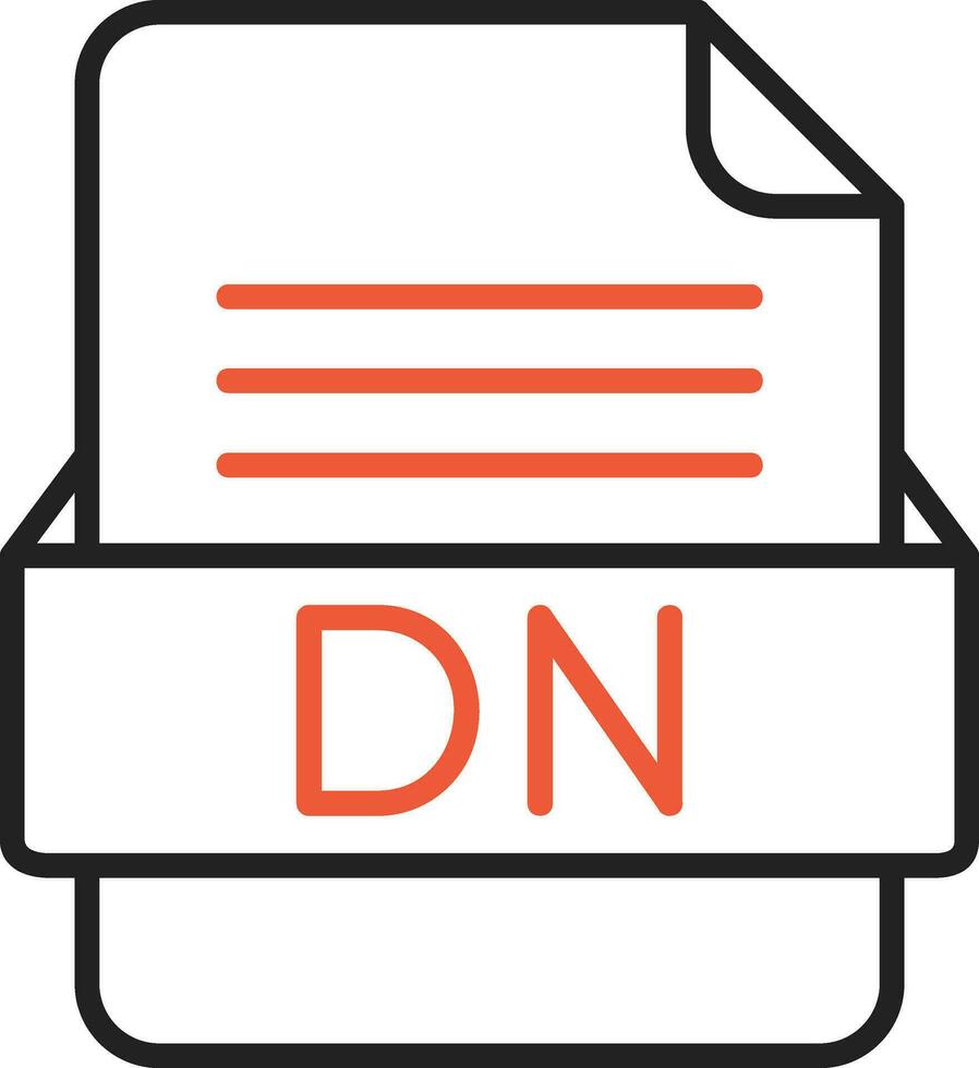 DN File Format Vector Icon