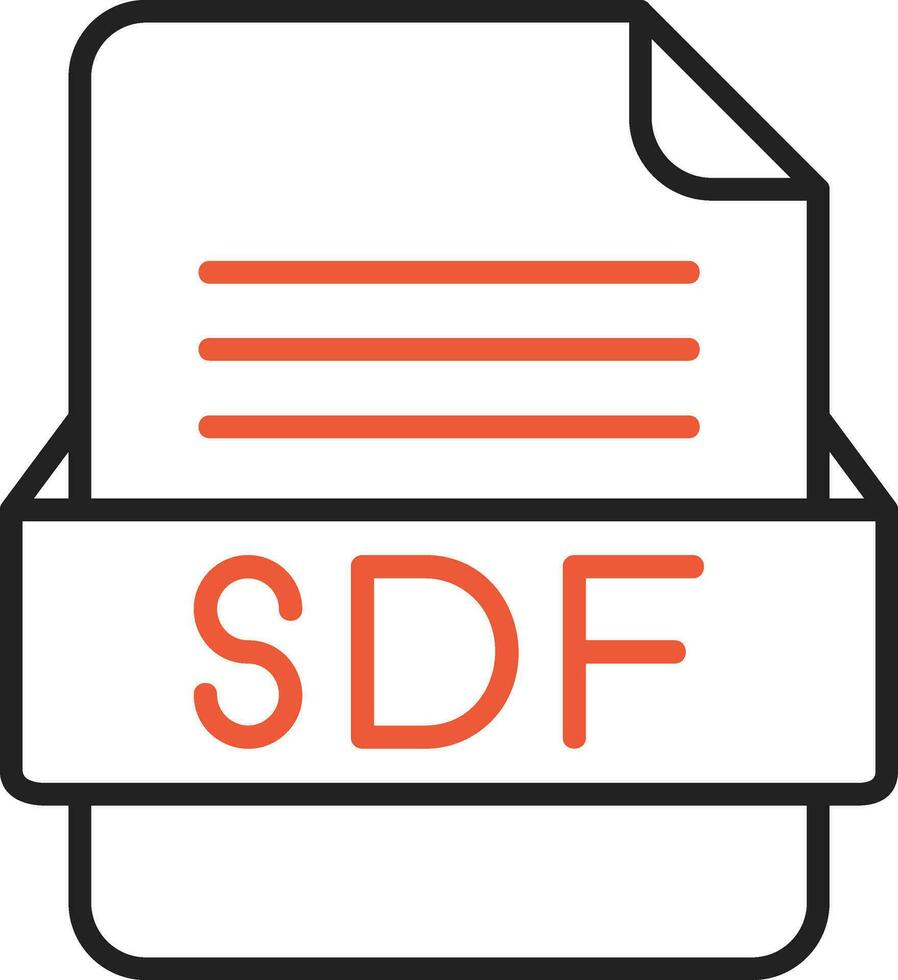 SDF File Format Vector Icon