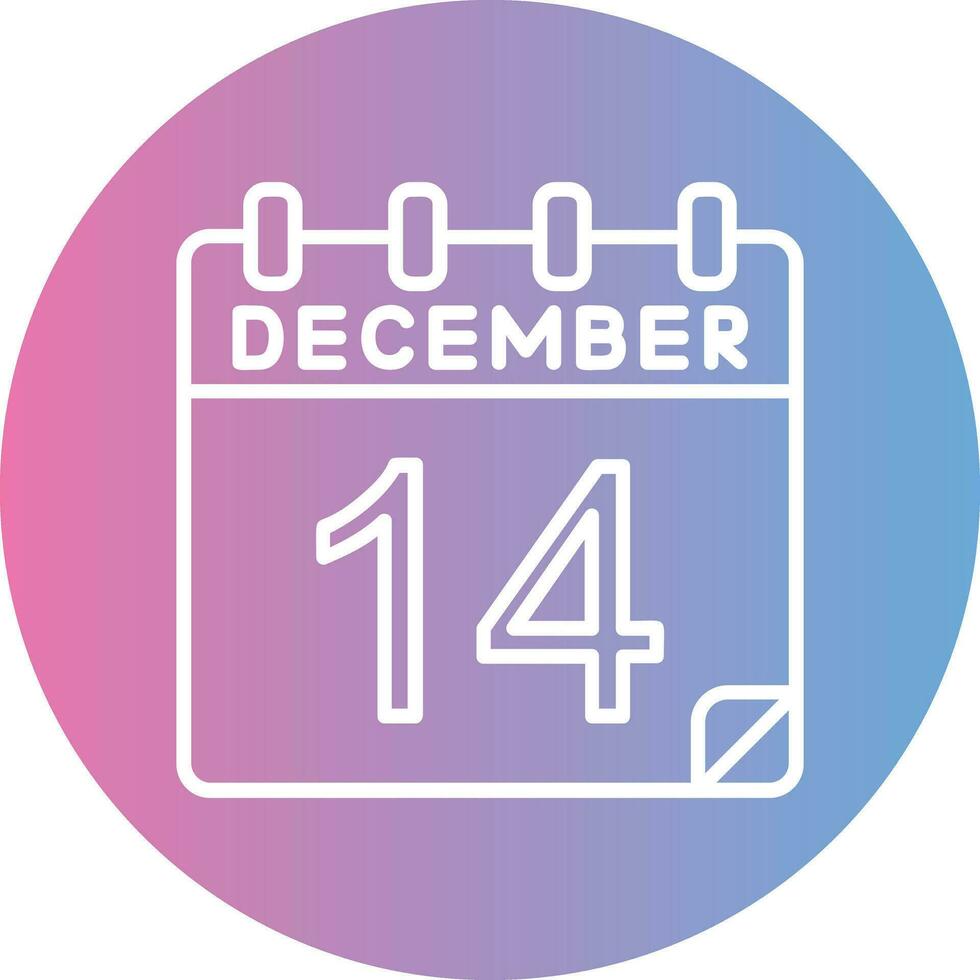 14 diciembre vector icono