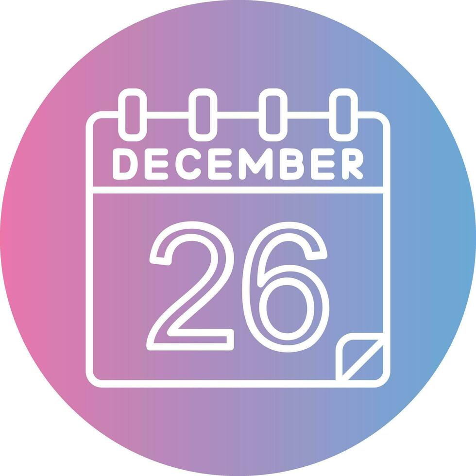 26 December Vector Icon