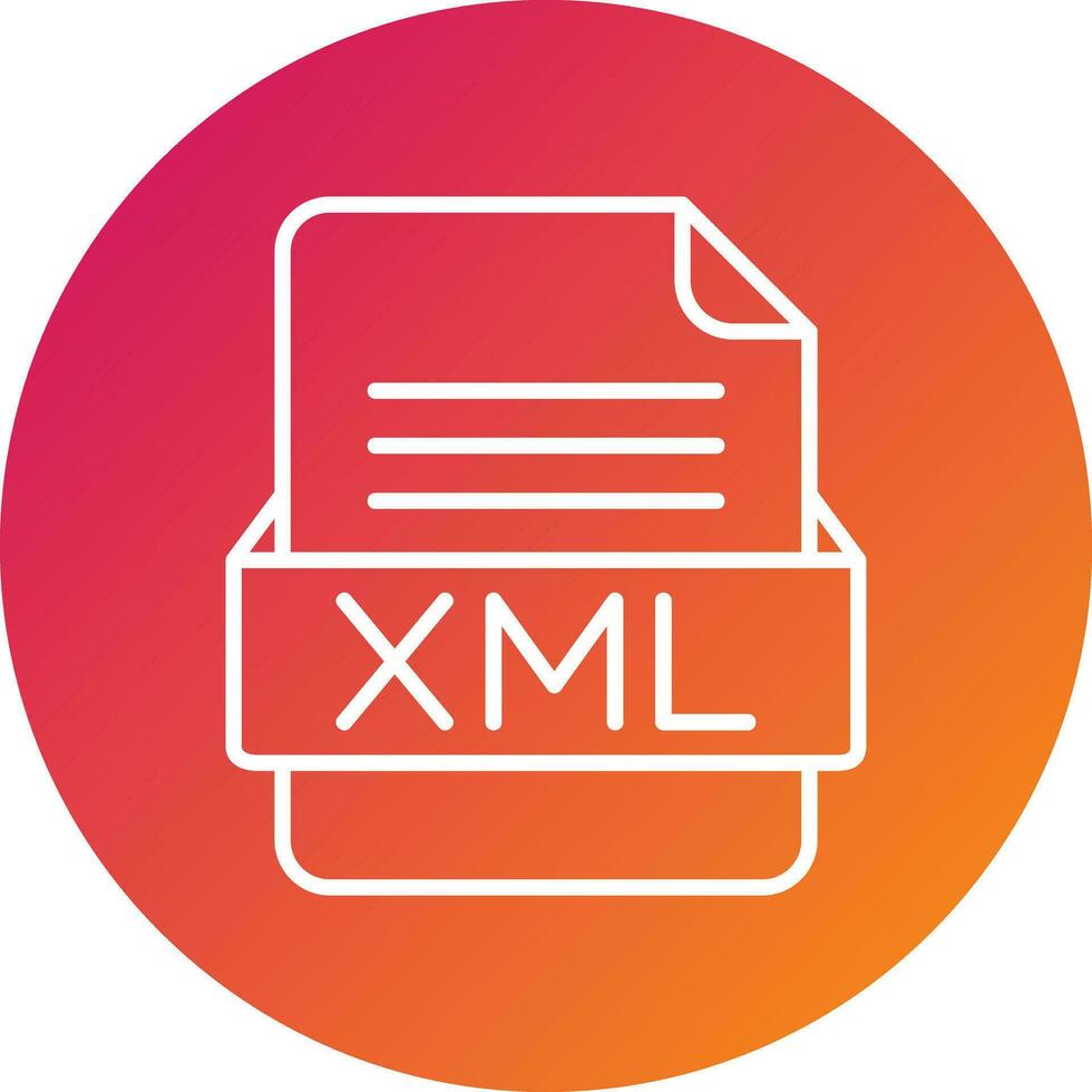 XML File Format Vector Icon
