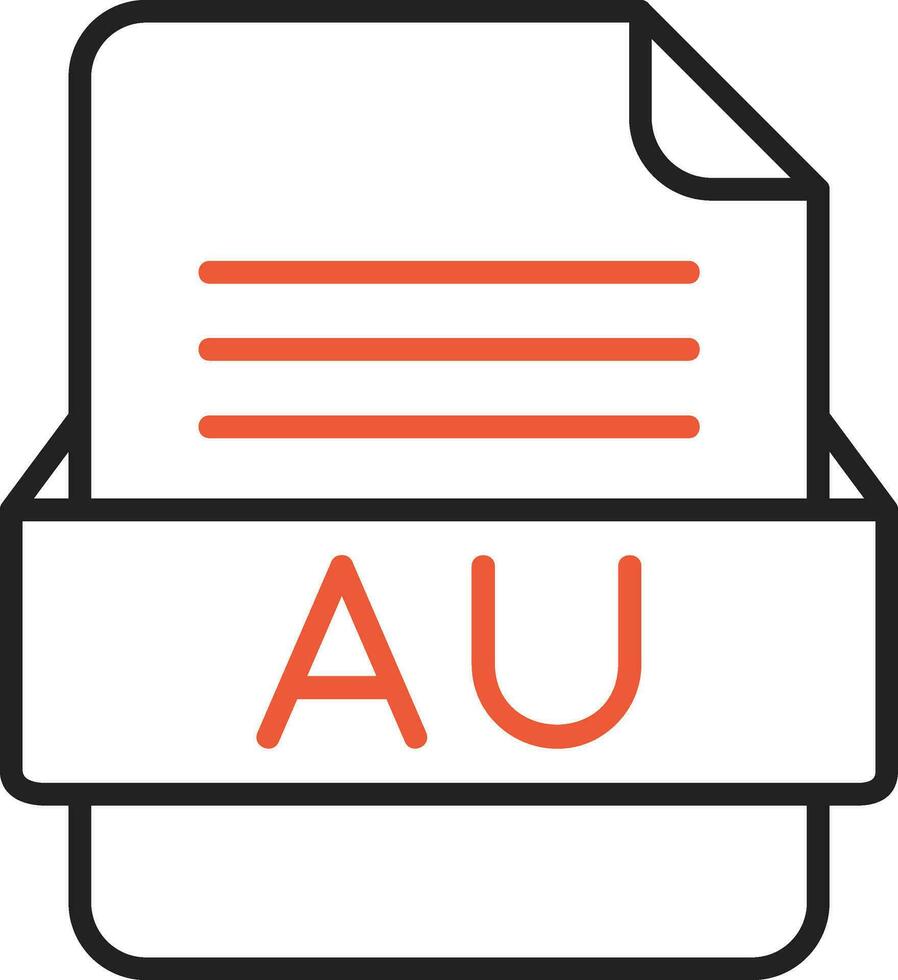 AU File Format Vector Icon