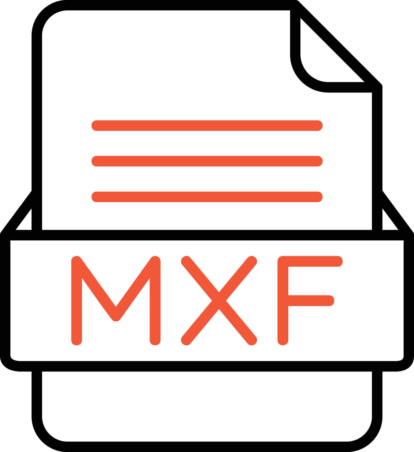 MXF File Format Vector Icon 29463951 Vector Art at Vecteezy