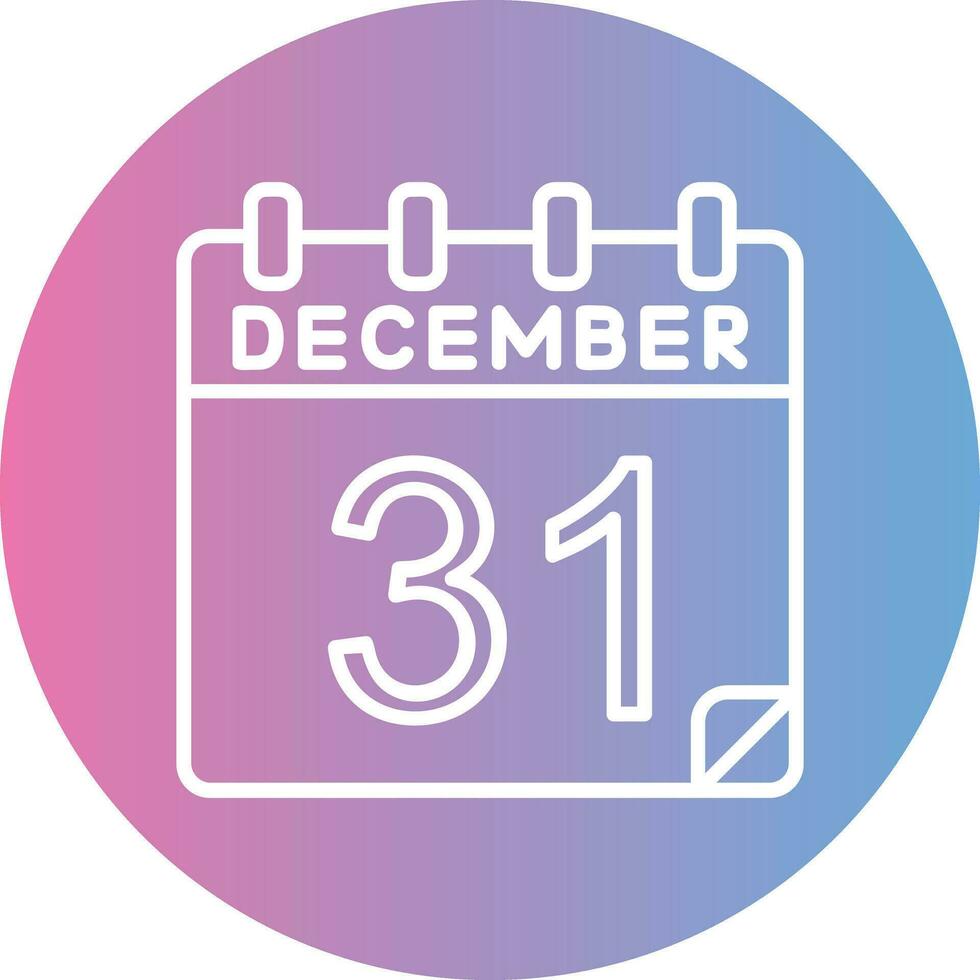 31 December Vector Icon