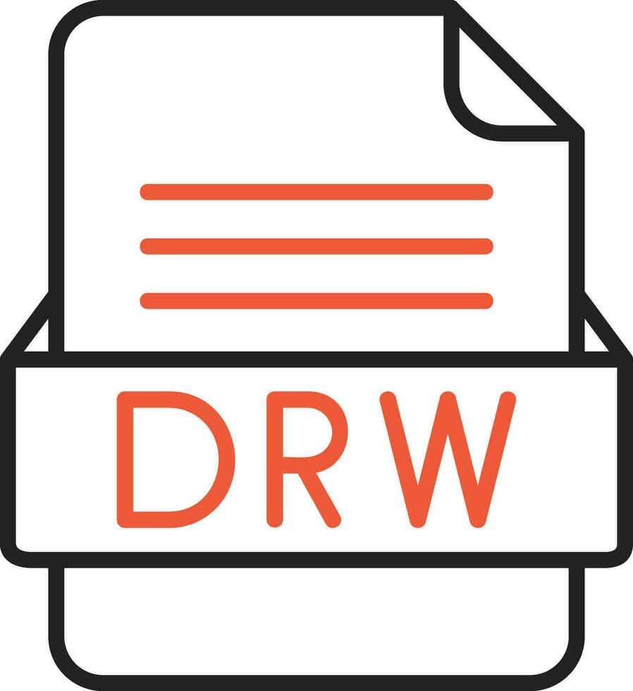 DRW File Format Vector Icon