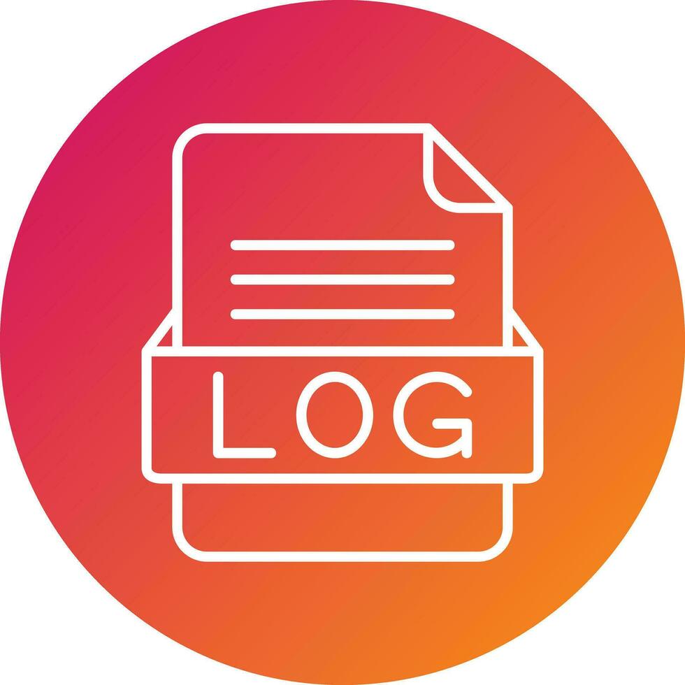 LOG File Format Vector Icon