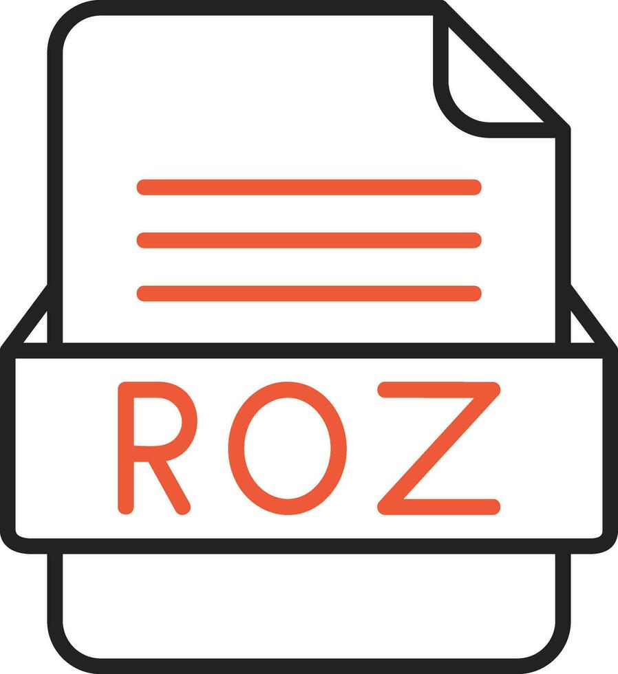 ROZ File Format Vector Icon