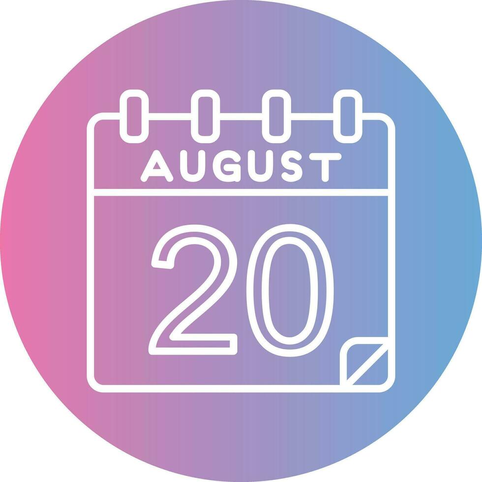 20 August Vector Icon