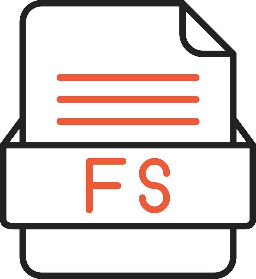 FS File Format Vector Icon