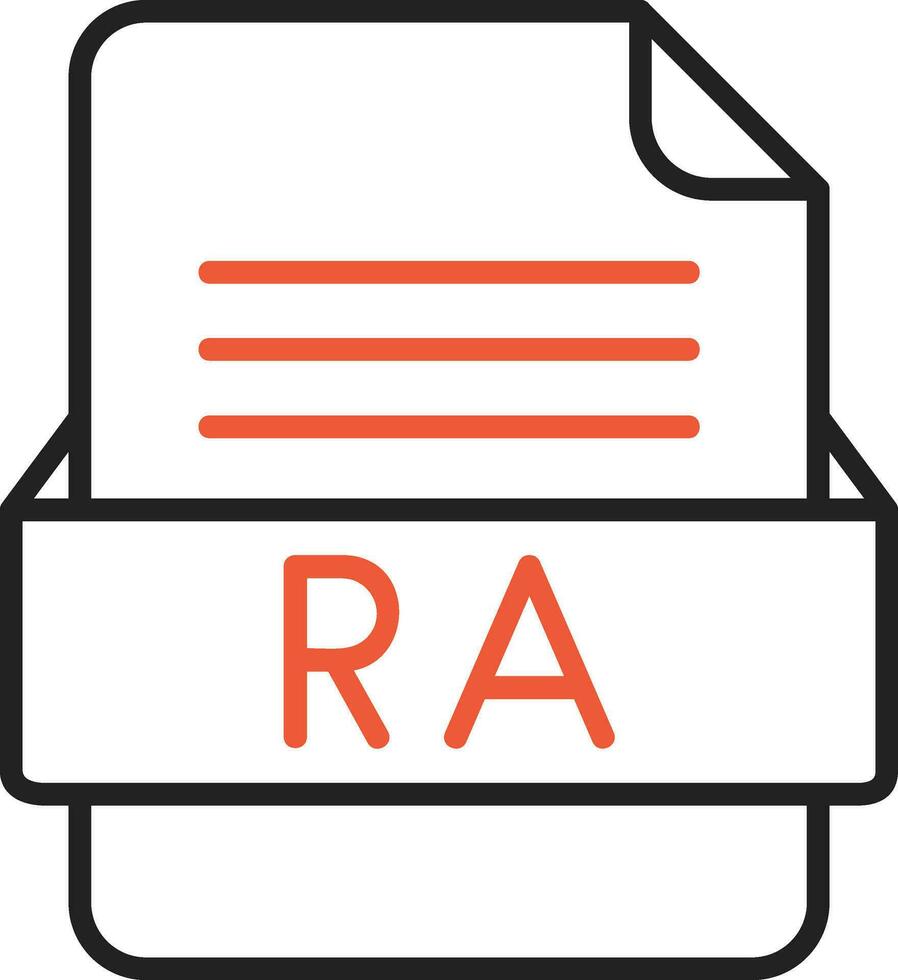 RA File Format Vector Icon