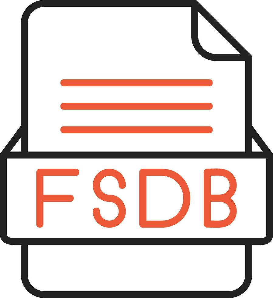 FSDB File Format Vector Icon