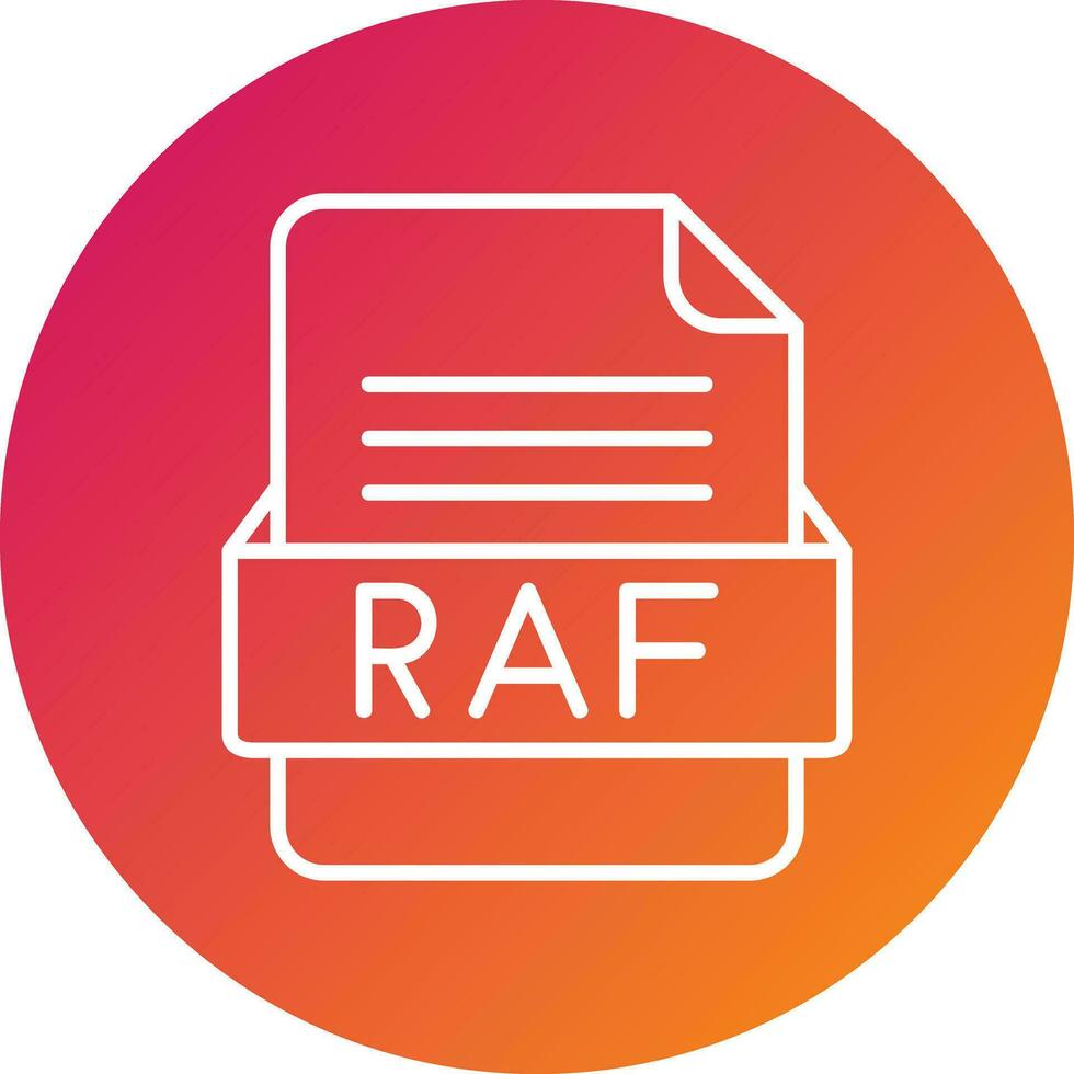 RAF File Format Vector Icon