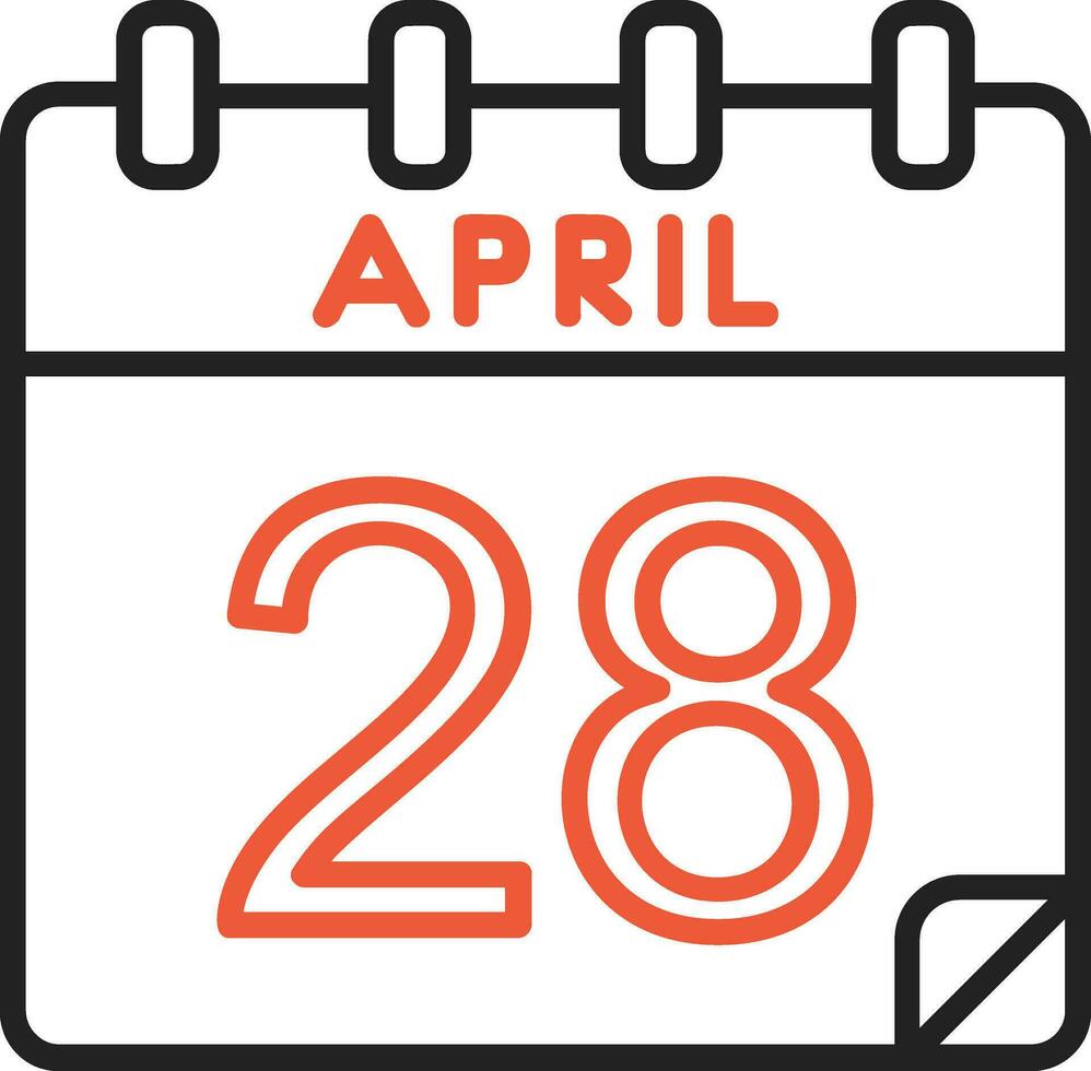 28 April Vector Icon