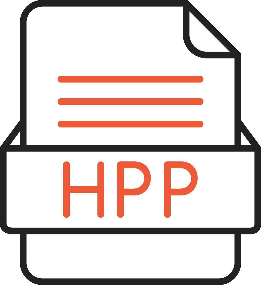 HPP File Format Vector Icon
