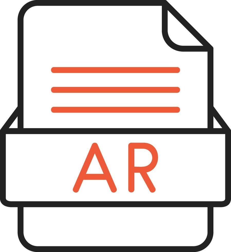 AR File Format Vector Icon