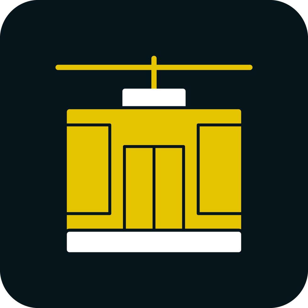 Cable Car Vector Icon Design