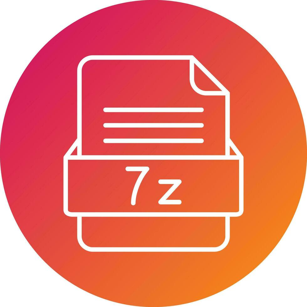 7z archivo formato vector icono