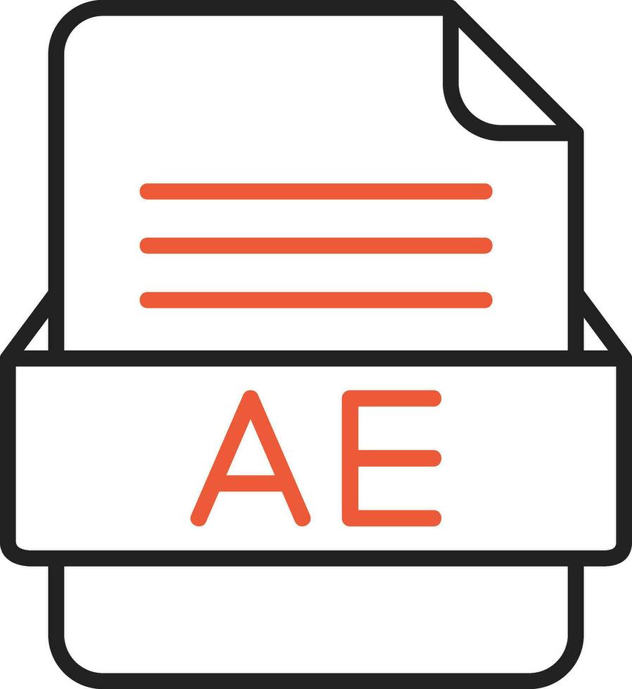 AE File Format Vector Icon