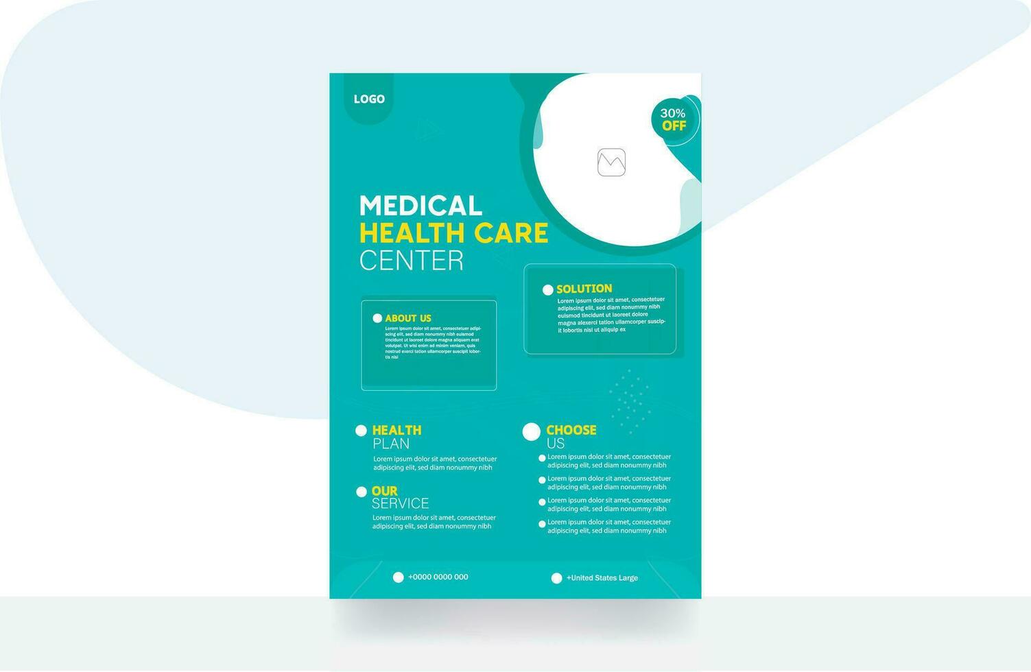 Medical flyer brochure design hospital healthcare banner flyer Template vector