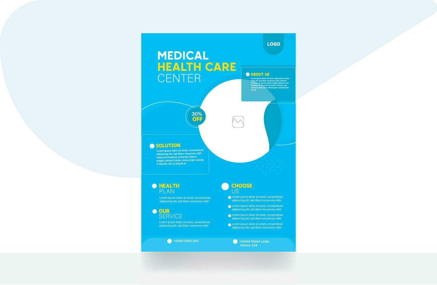 Medical clinic flyer corporate healthcare banner medical flyer background template vector