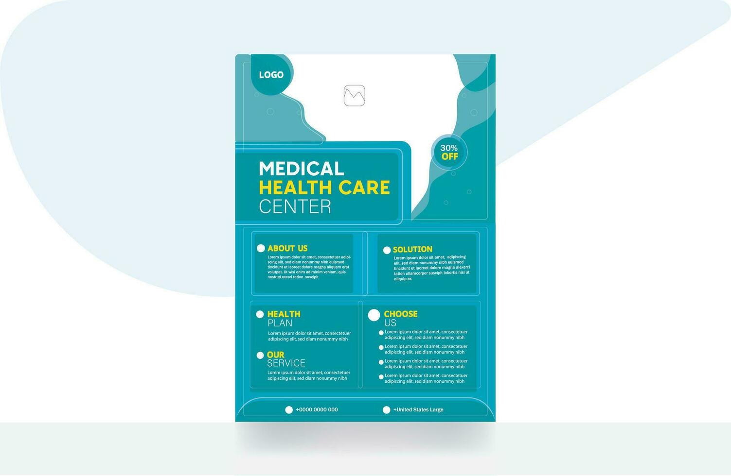 Medical flyer healthcare corporate flyer brochure design healthcare flyer banner background template vector