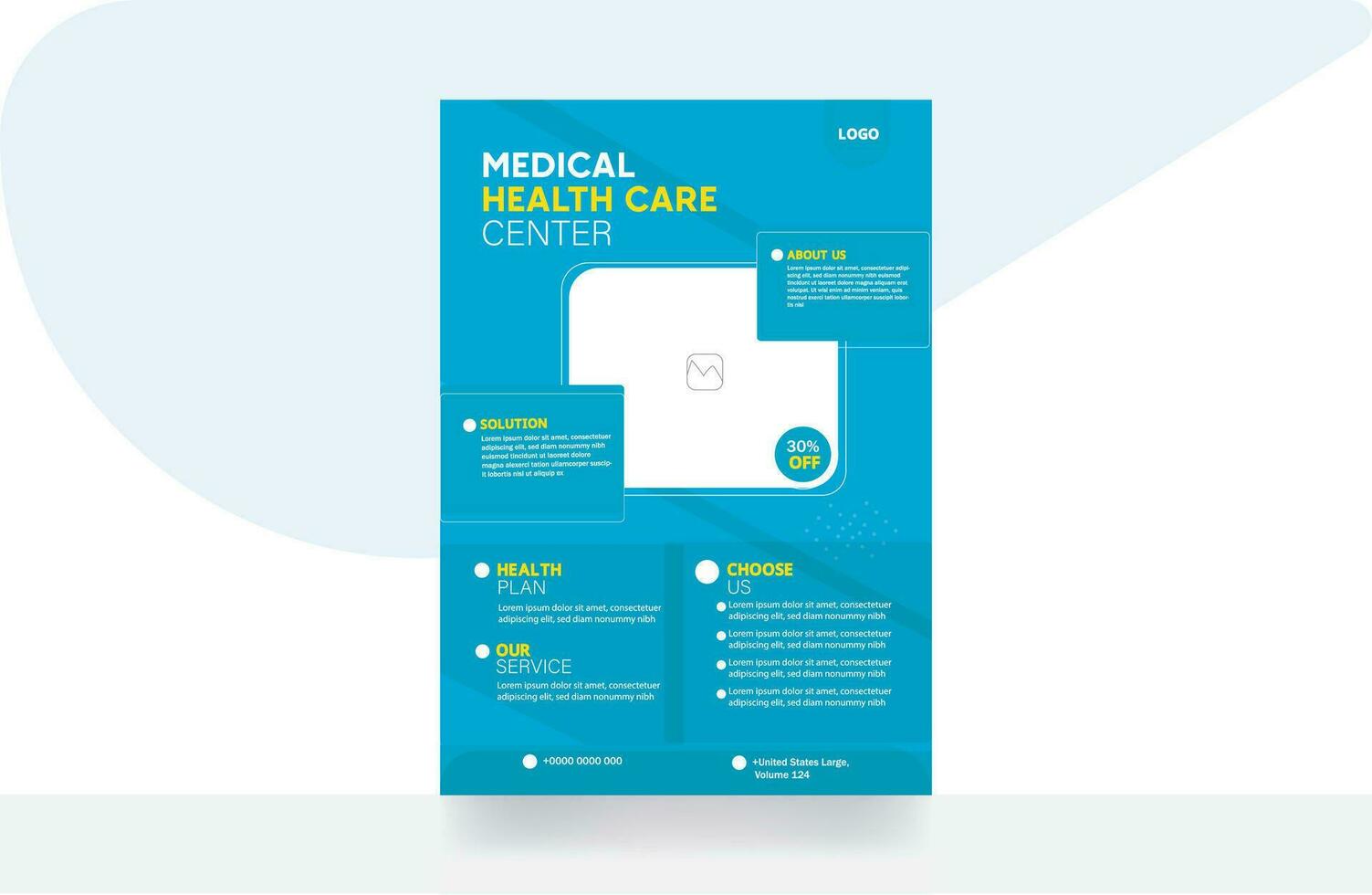 Medical flyer brochure design hospital healthcare banner flyer Template vector