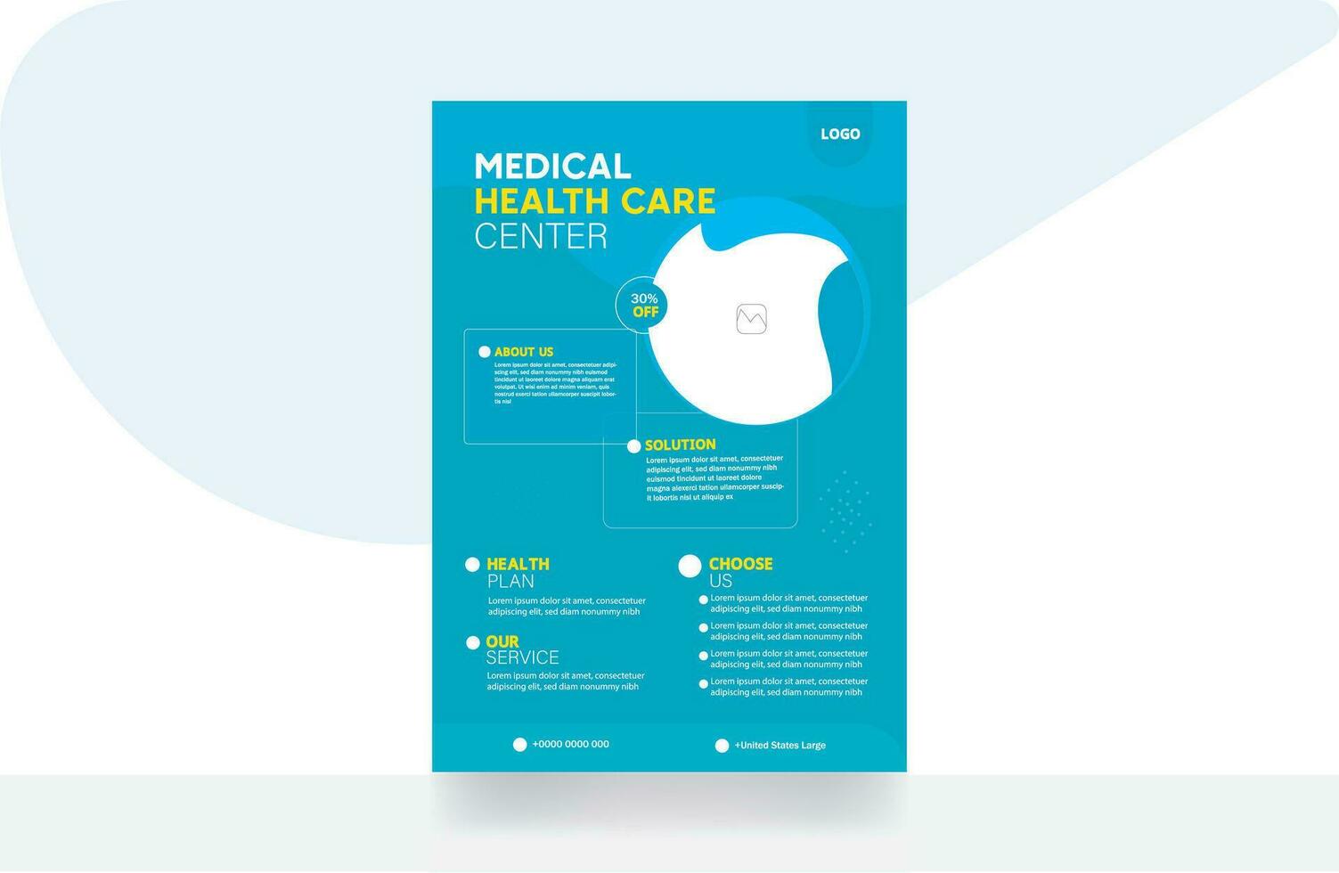 Medical flyer hospital healthcare banner design flyer Template vector