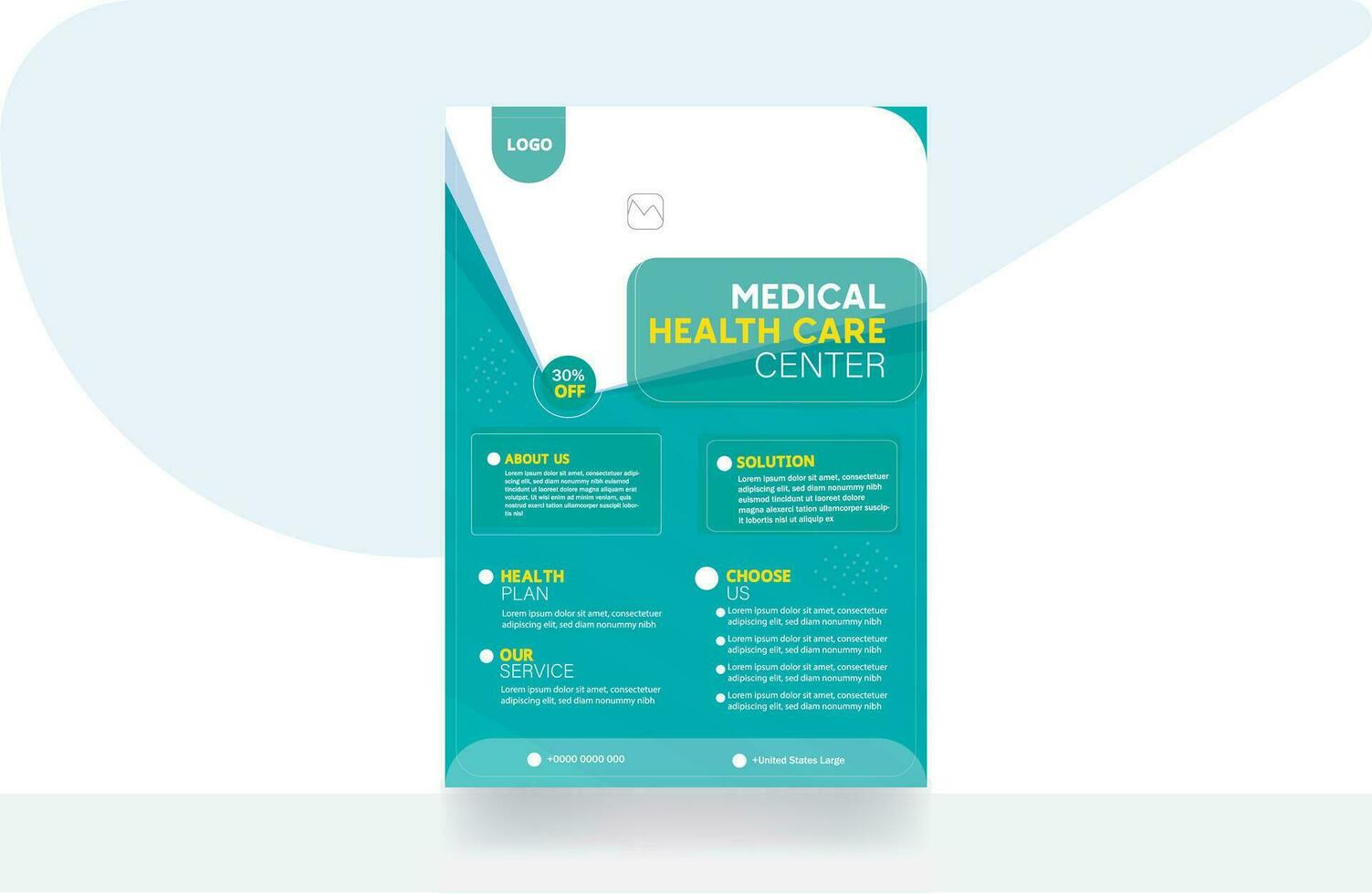 Medical flyer brochure design hospital healthcare banner flyer Template vector