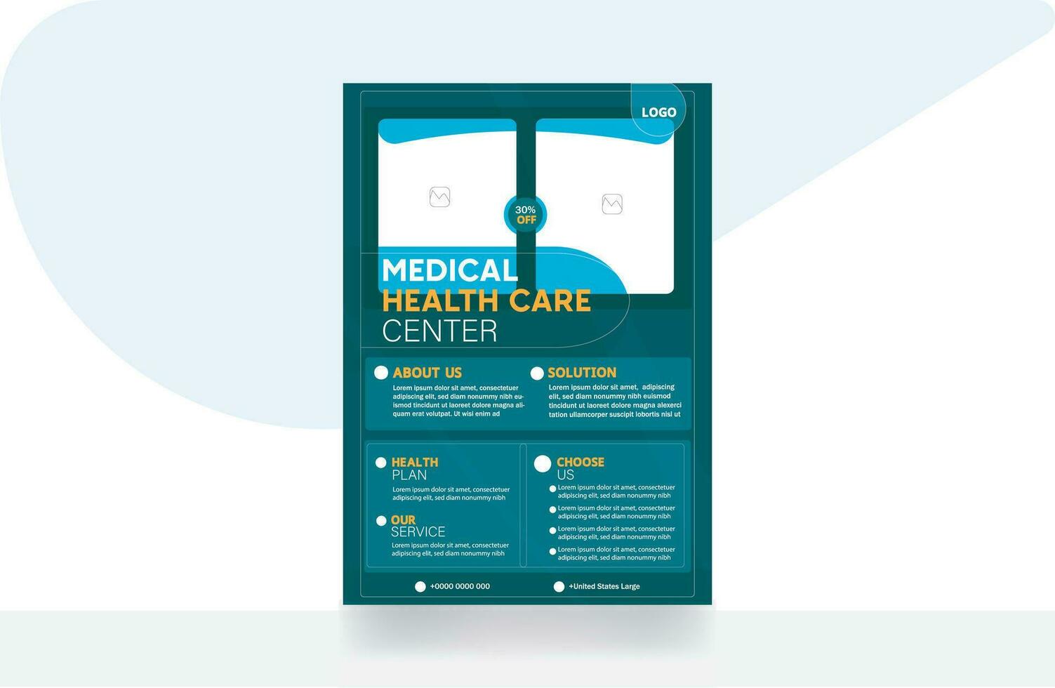 Medical flyer hospital healthcare banner design flyer Template vector