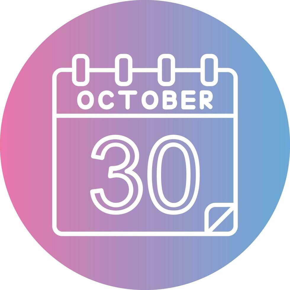 30 octubre vector icono