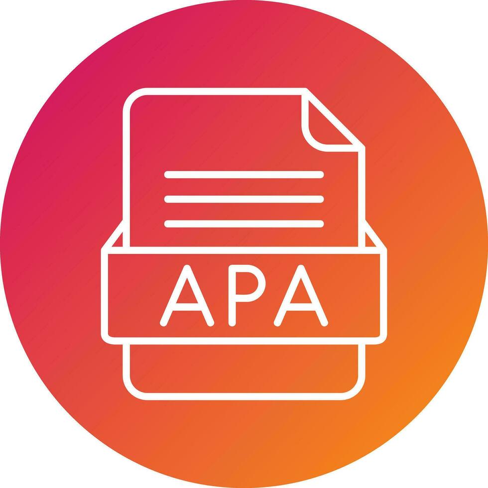 APA File Format Vector Icon