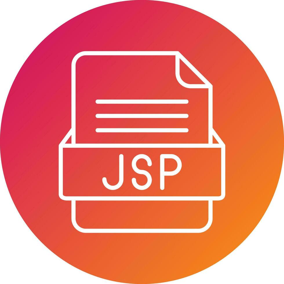 JSP File Format Vector Icon