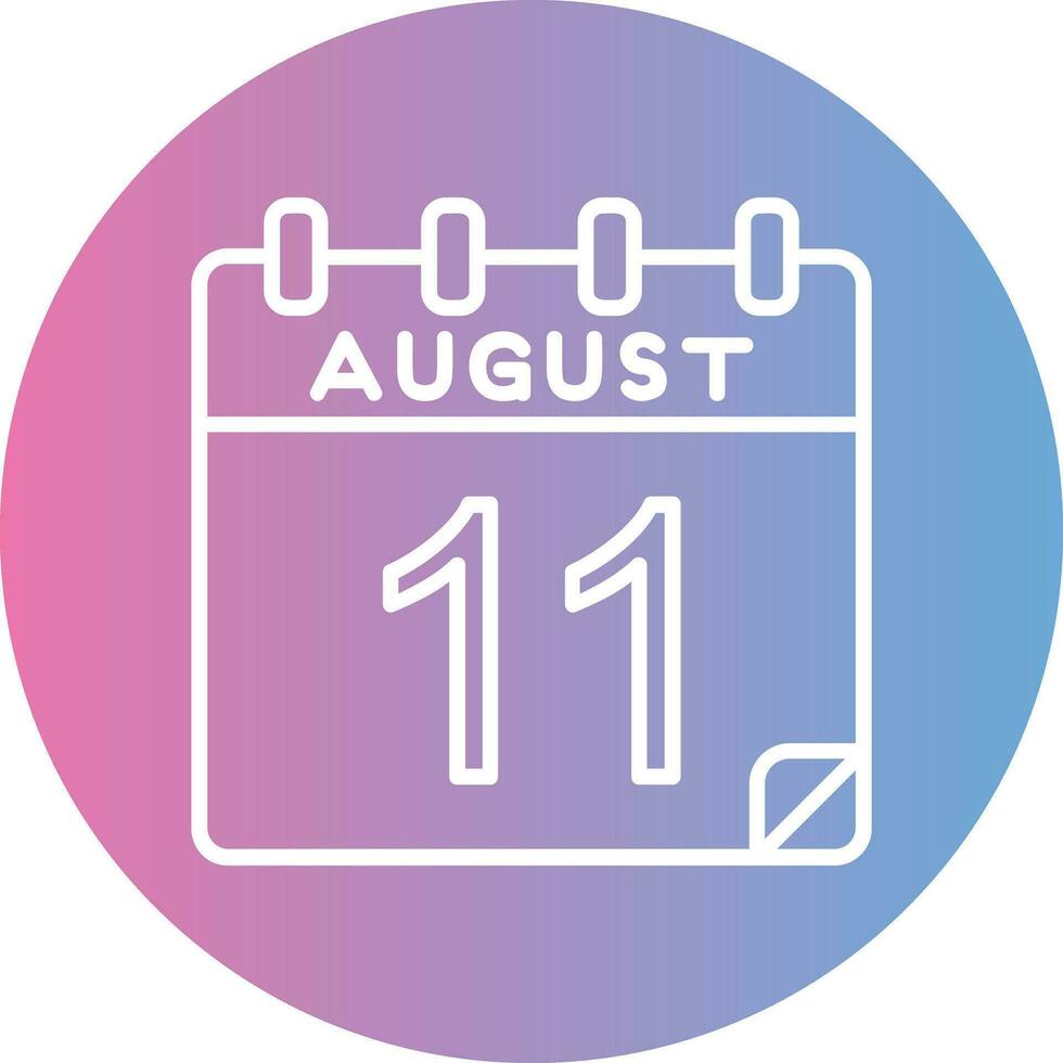 11 August Vector Icon