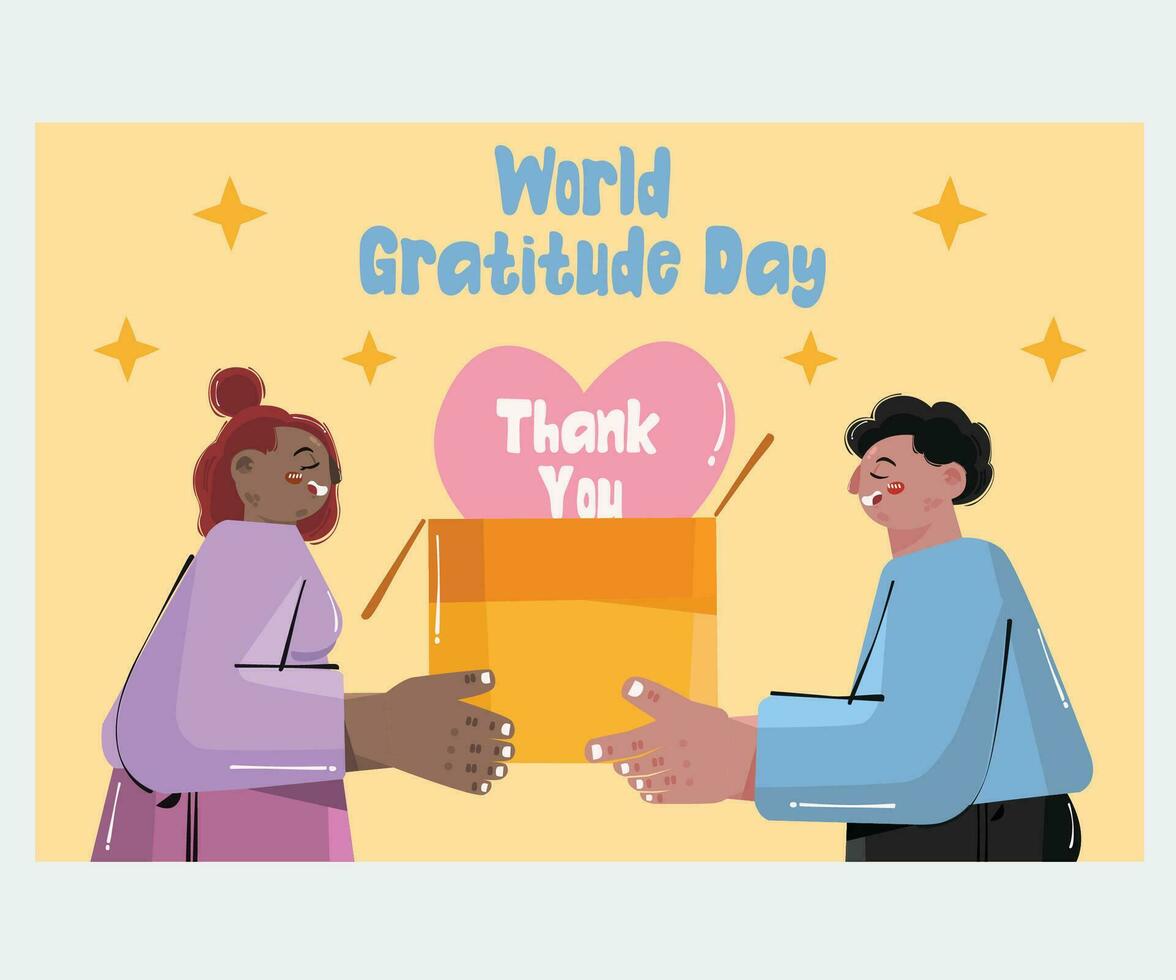 World Gratitude Day Illustration vector