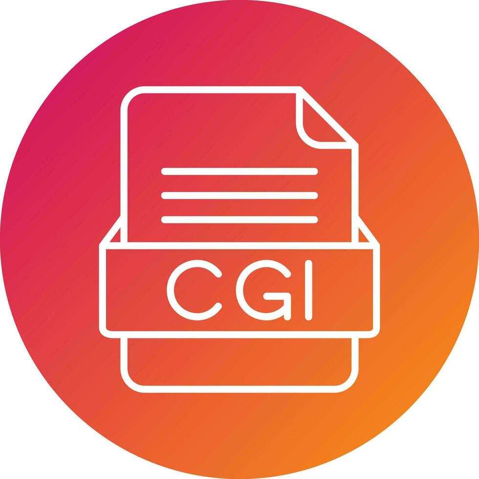 CGI File Format Vector Icon