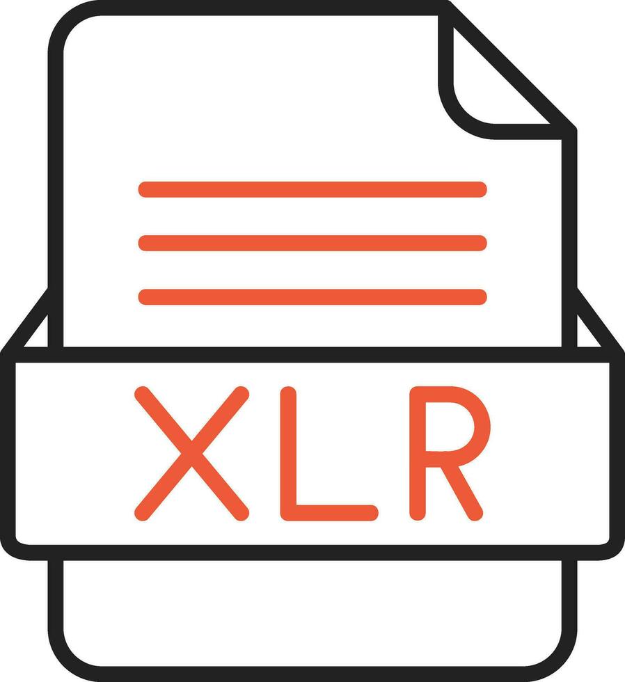 XLR File Format Vector Icon