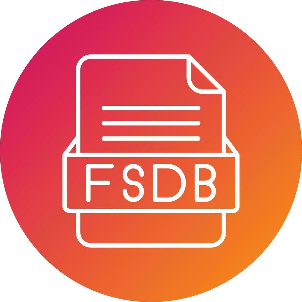 FSDB File Format Vector Icon