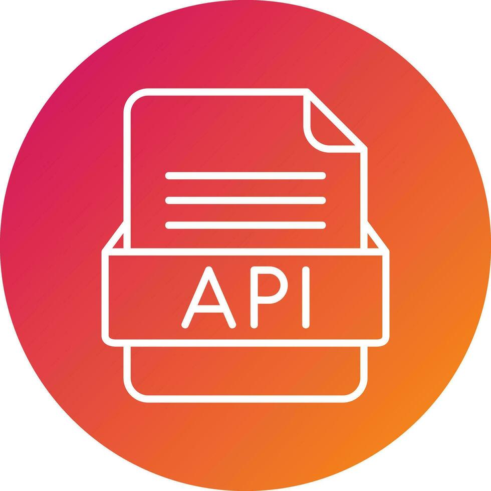 API File Format Vector Icon