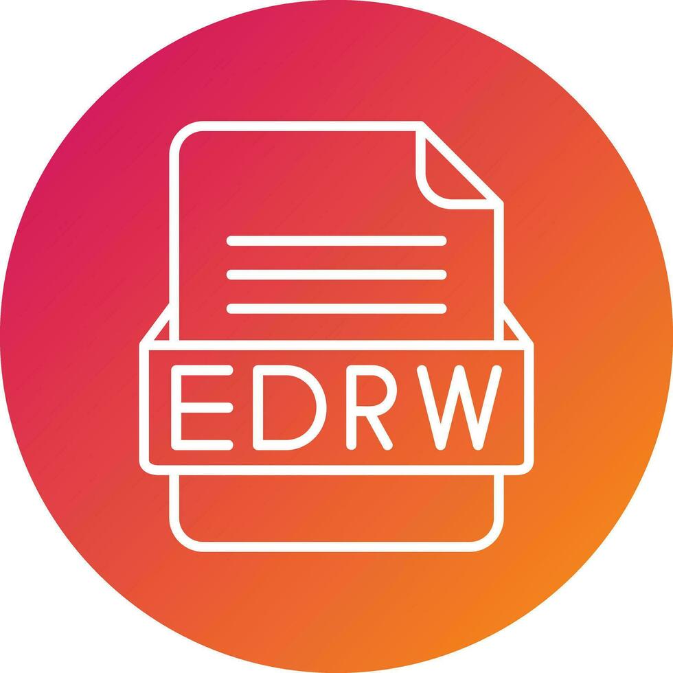 edrw archivo formato vector icono