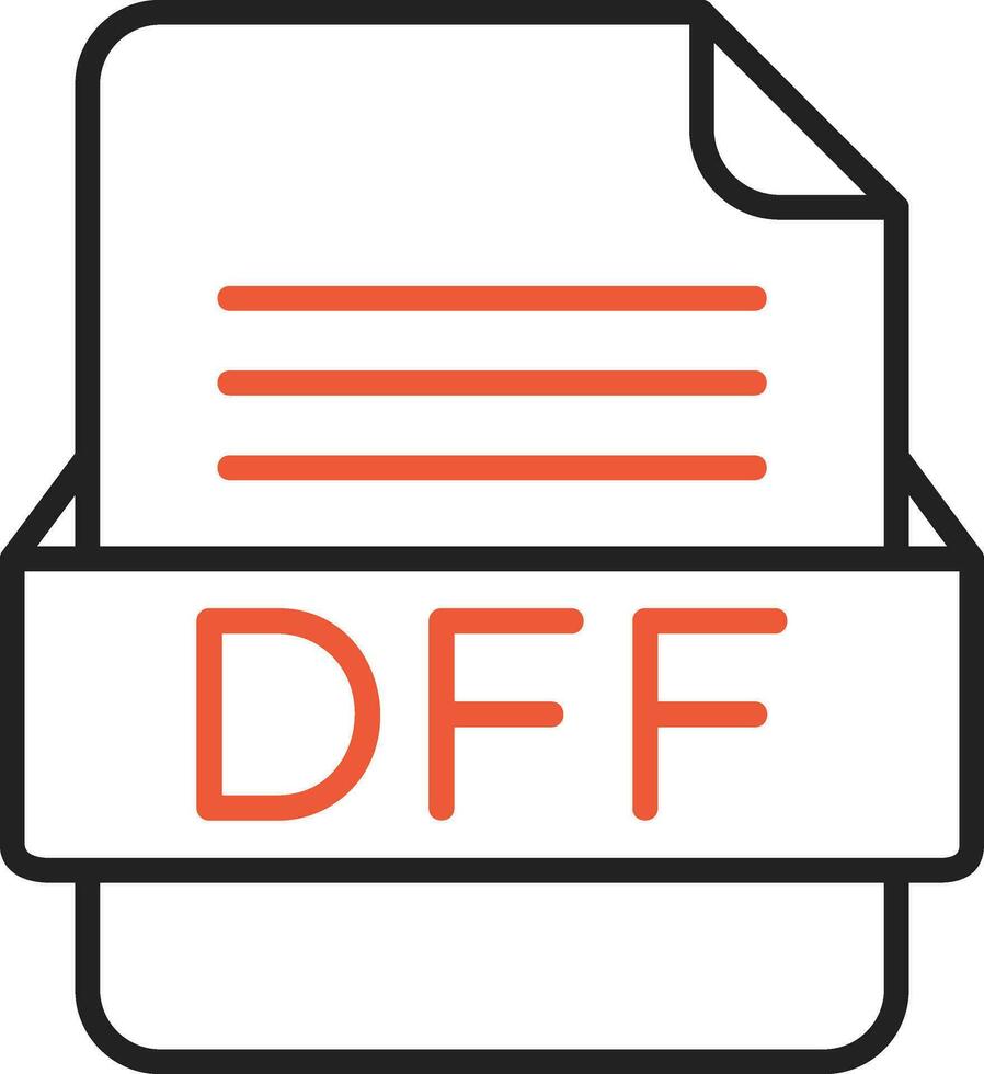 DFF archivo formato vector icono