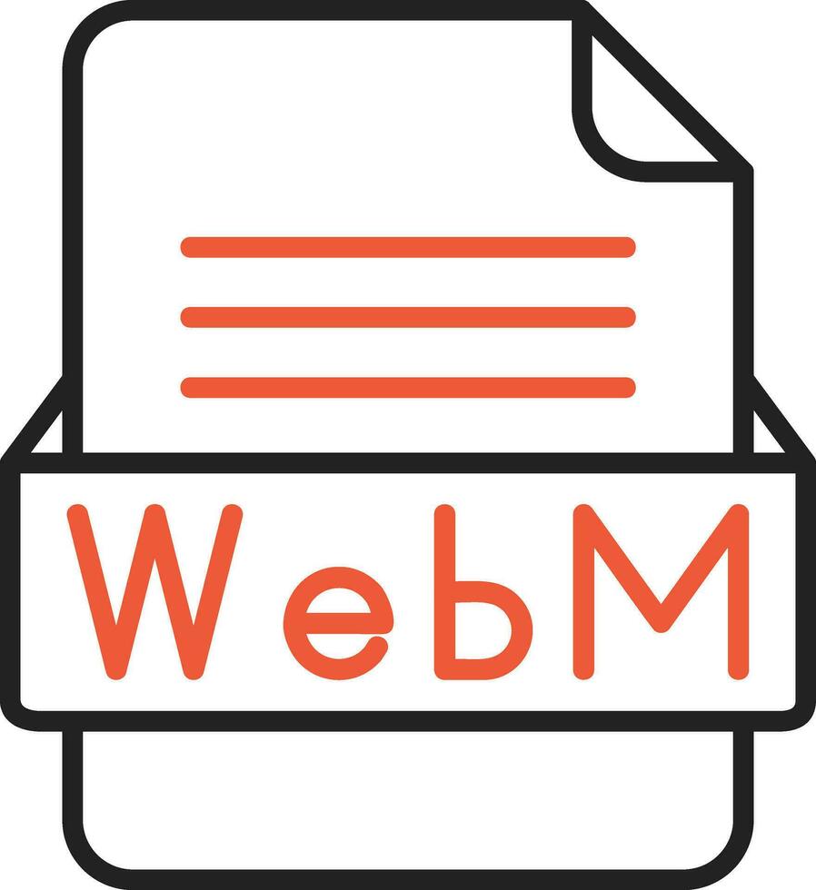 WebM File Format Vector Icon