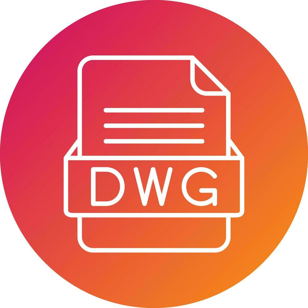 DWG File Format Vector Icon