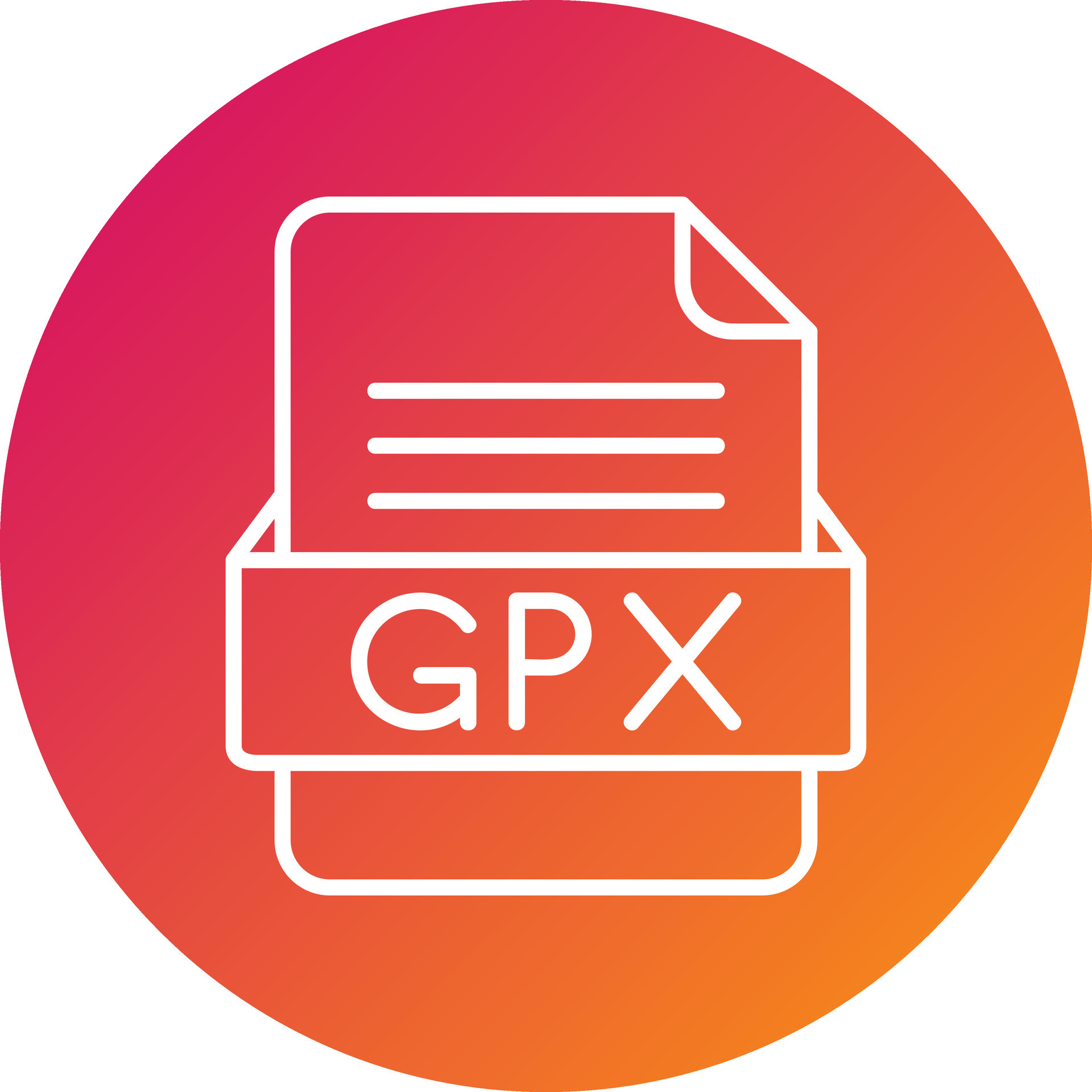 GPX File Format Vector Icon 29464640 Vector Art at Vecteezy
