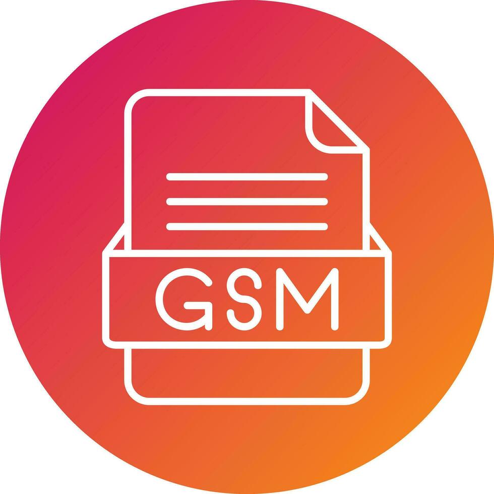 gsm archivo formato vector icono