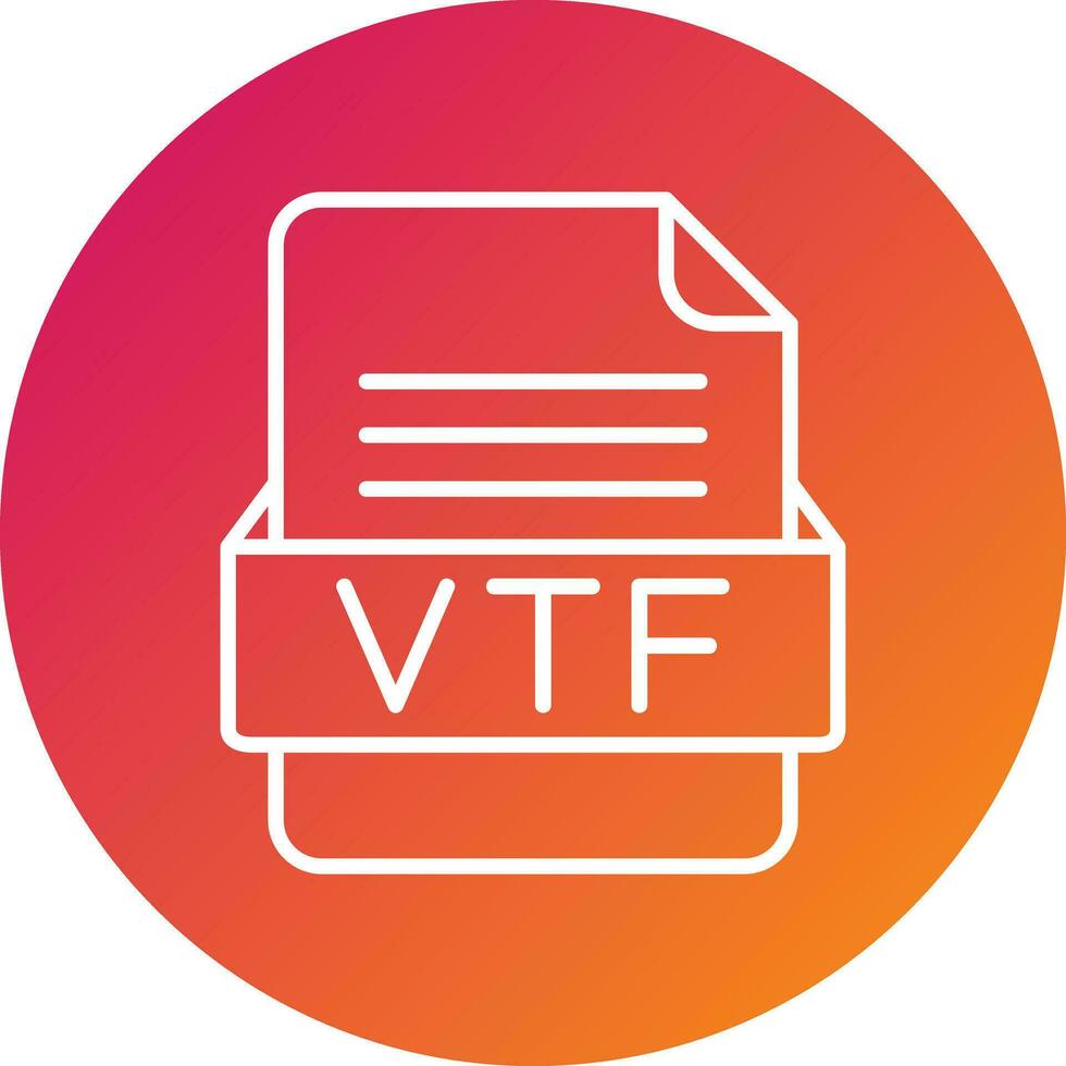 VTF File Format Vector Icon